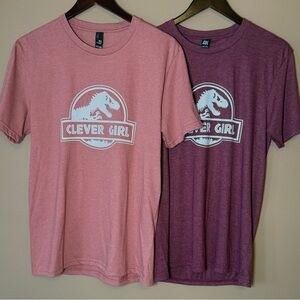 Jurassic Park Clever Girl graphic Tee - heather maroon BN